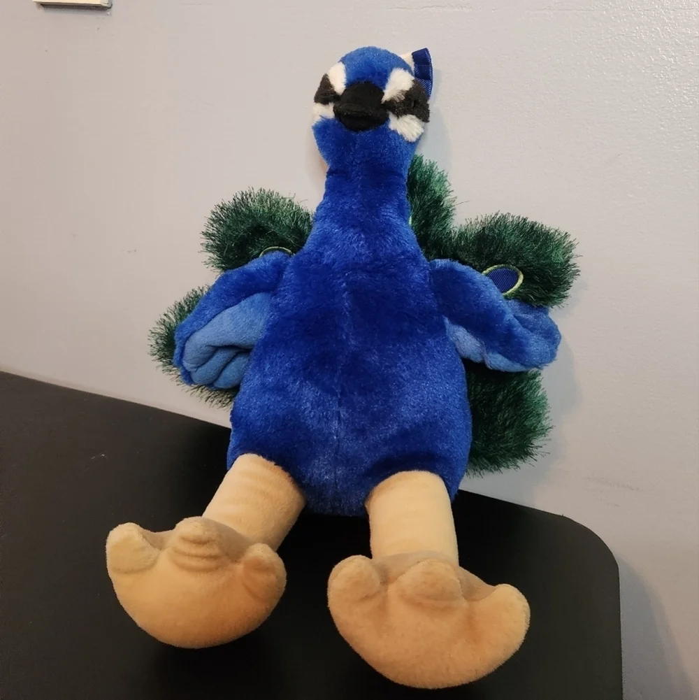 18in Build A Bear Saint Louis Zoo Exclusive Blue Peacock Bird Plush Stuffed